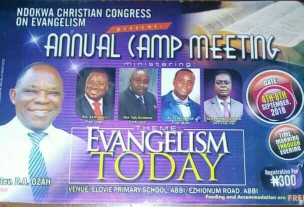 ndokwa christian association website camp meeting